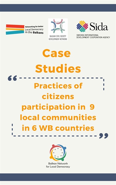 Citizen participation practices of 9 local communities in 6 Balkan countries