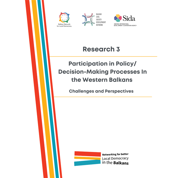 Participation in Policy/ Decision-Making Processes In the Western Balkans Challenges and Perspectives